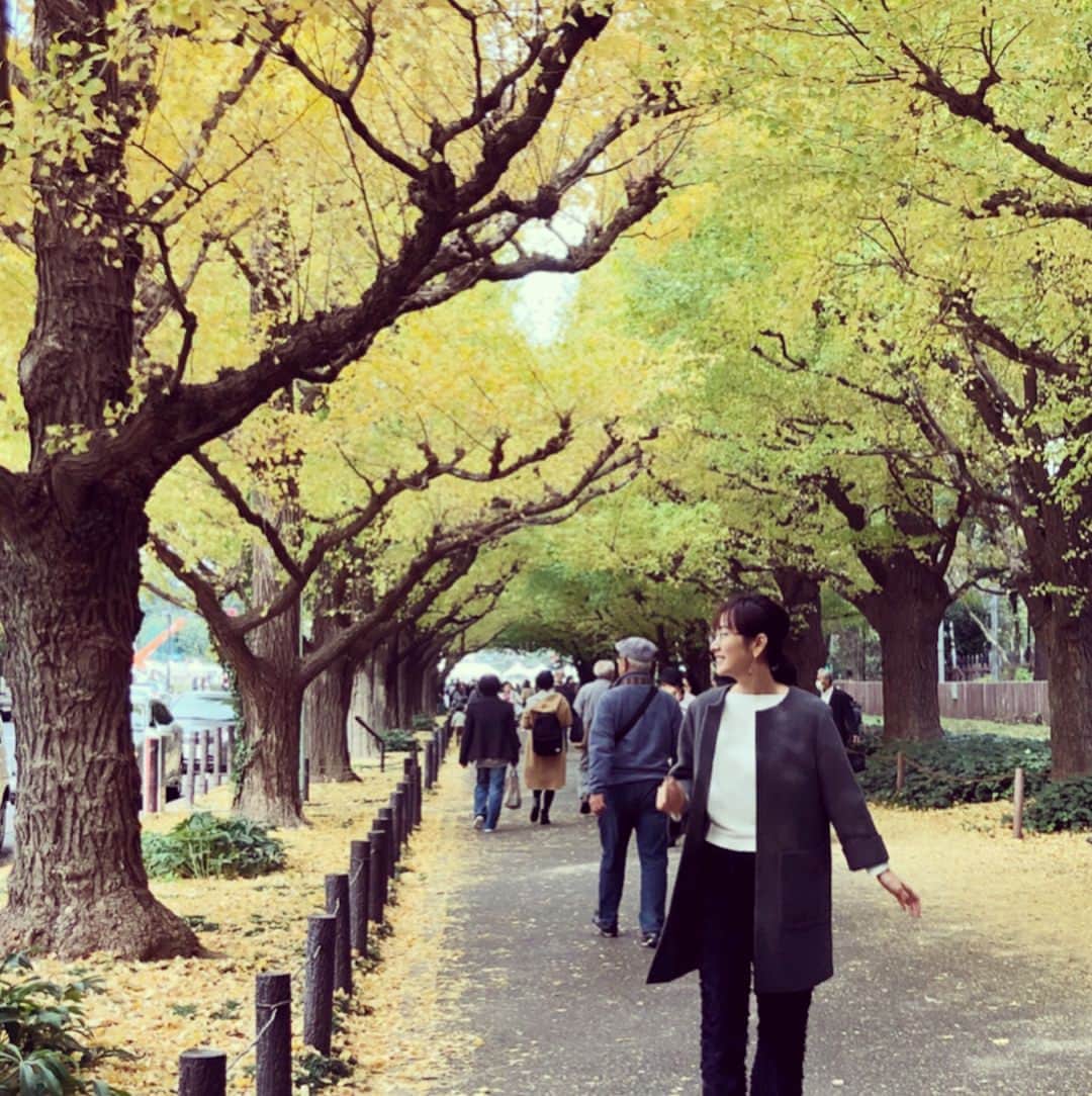 高島彩さんのインスタグラム写真 - (高島彩Instagram)「表参道のいちょう並木 #それらしく歩くから #いい感じに撮ってね #マネージャーの大川くんに撮ってもらいました #今日も寒い一日 #お互い体調には気をつけましょうね」11月22日 12時08分 - aya.takashima_official_2021