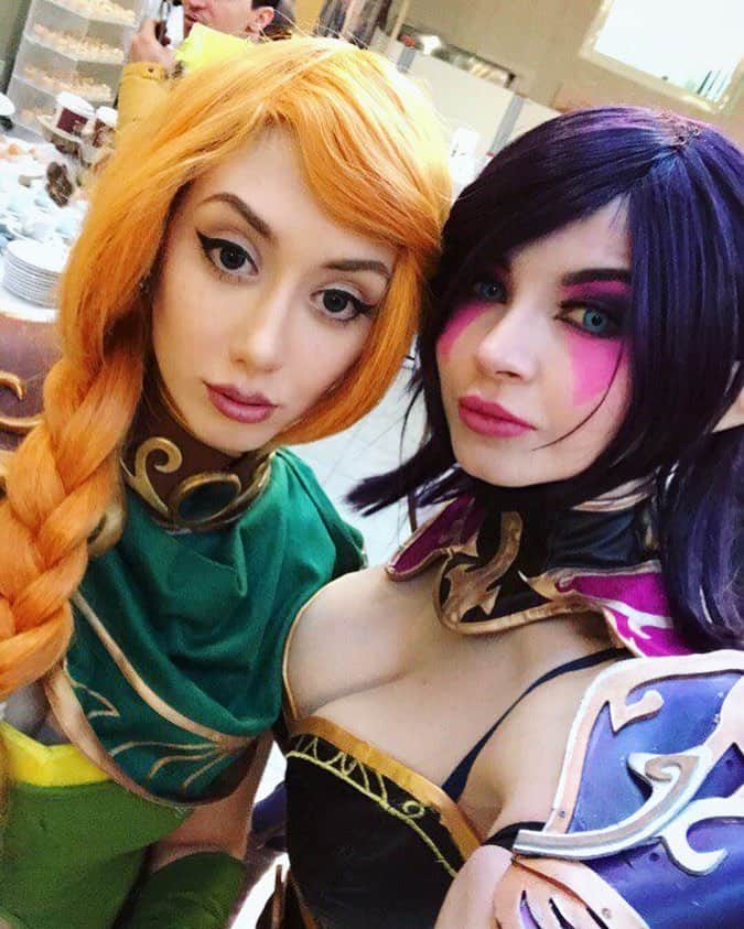 Meepo Team Dota2のインスタグラム：「Our awesome @nekki_ki and @amio_mio #dota #dota2 #cosplay #game #gamecosplay #windranger #templarassassin」
