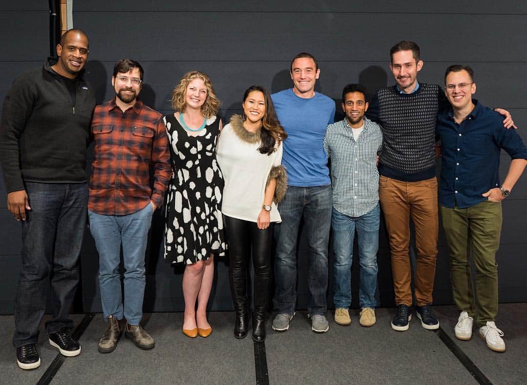 Mike Kriegerのインスタグラム：「We just wrapped up another great year at Instagram with our traditional end of year all hands, and these talented folks from our team were the presenters. The all hands is a chance to review the milestones and changes from the last year, and look forward to the exciting projects coming up. I couldn't be more excited about the year ahead.  What would you like to see from Instagram in 2018?」
