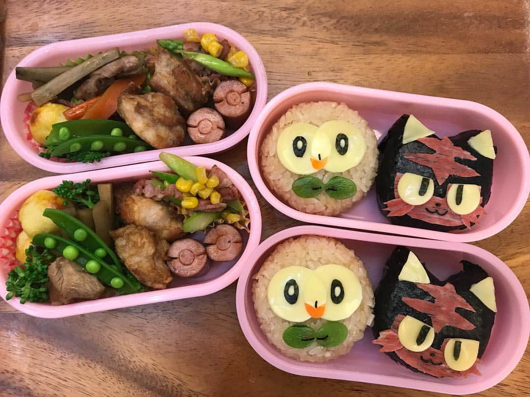 新井利佳さんのインスタグラム写真 - (新井利佳Instagram)「#bento #lunch #eat #charaben #characterbento #character #pokemon #pokemonsunandmoon #rowlet #Litten #foodstagram #outing #寶可夢 #寶可夢太陽月亮 #可愛便當 #卡通便當 #木木梟 #火斑喵 #便當 #中午 #吃飯 #キャラ弁 #ポケモン #モクロー #ニャビー」11月29日 8時40分 - rika.arai