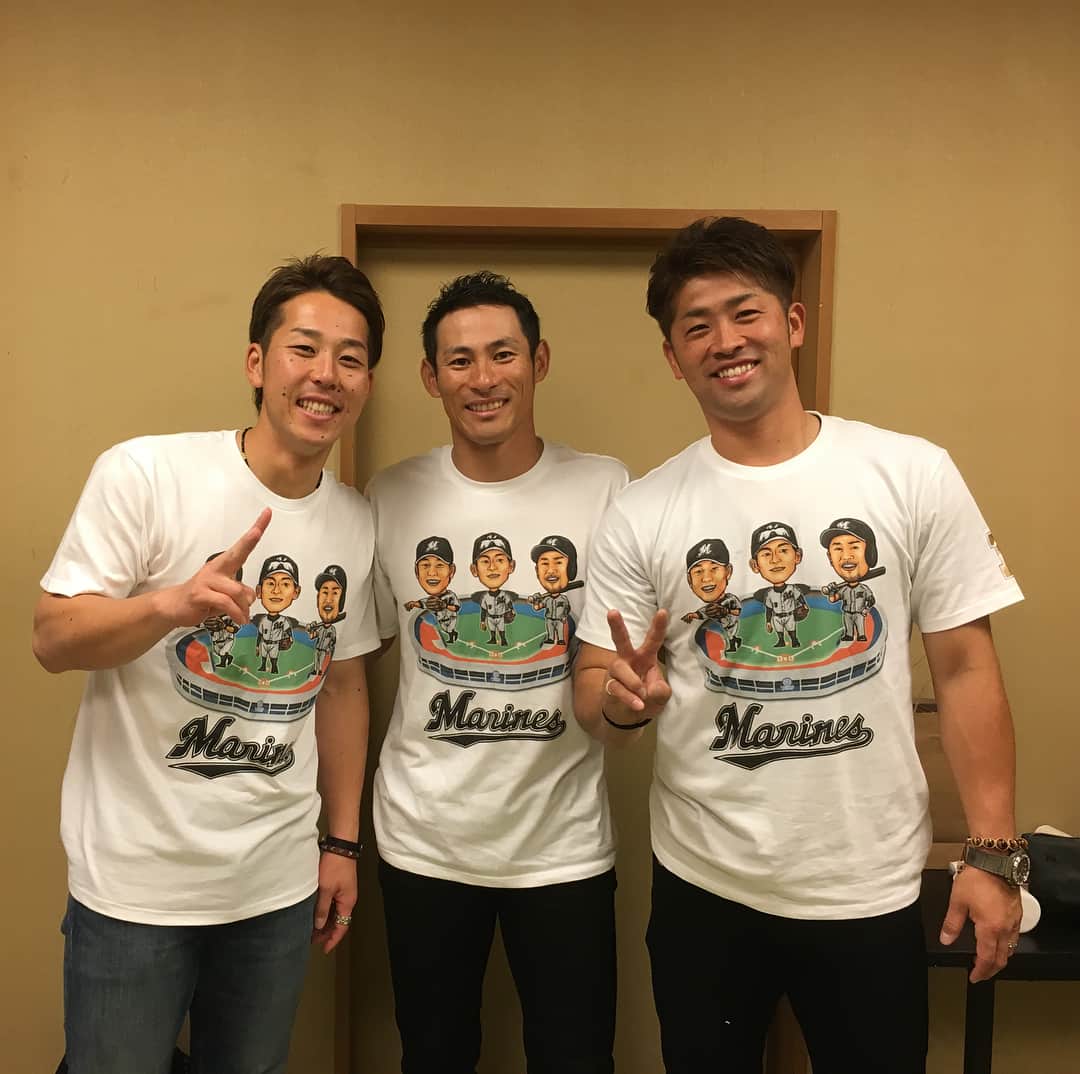 鈴木大地のインスタグラム：「箱根でオギさん、キヨさんとイベントでした✨ お揃いのTシャツで楽しくやってきました♫ バッティングセンター金太郎の渡邉さんありがとうございました‼︎」