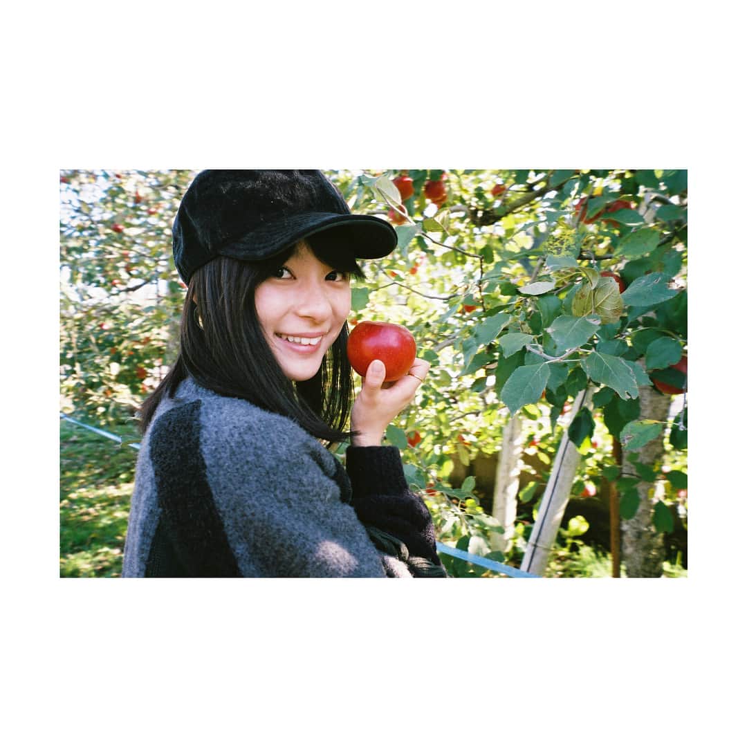 芳根京子さんのインスタグラム写真 - (芳根京子Instagram)「🍎🍎 #film  #しおりん  #2人ともコンバース #2人とも黒い帽子 #だいたい洋服の色味似てるよね。って #りんご農園で聞かれました #姉妹ですか？」12月4日 14時55分 - yoshinekyoko