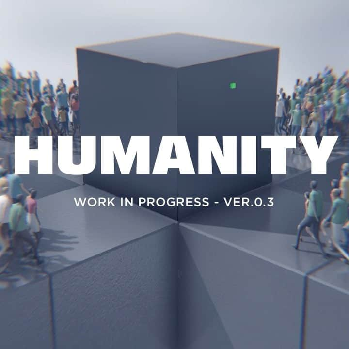 中村勇吾のインスタグラム：「Crowd action game “HUMANITY” is coming in 2018! #gamedev #madewithunity #indiegame #gamer」