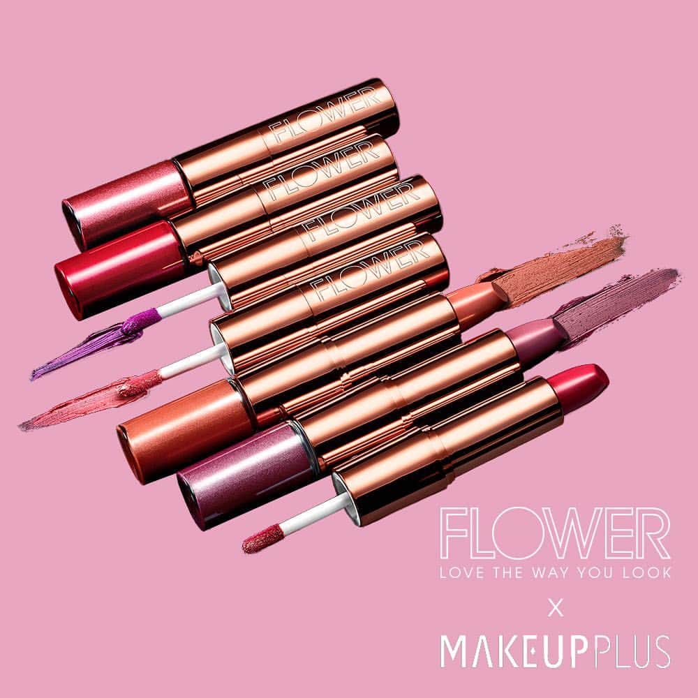 MakeupPlusのインスタグラム：「Roses are red, Violeta are blue...have you checked out Counter? Because we've got something new 😍 Head over to MakeupPlus Counter to swatch popular @flowerbeauty lippies! Slay before you pay 😉」