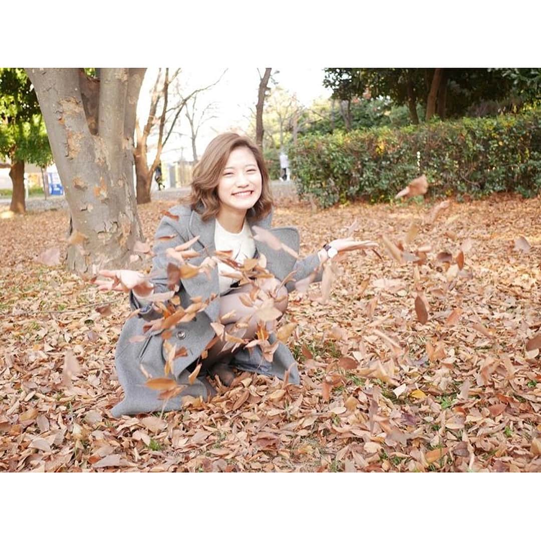 大野南香さんのインスタグラム写真 - (大野南香Instagram)「お久しぶりのInstagram☺︎ 落ち葉🍂🍁 綺麗な紅葉みにいきたかったけど、もう時期おわっちゃうなぁ...😢 #everydayhappy」12月6日 8時32分 - miss_todai_5