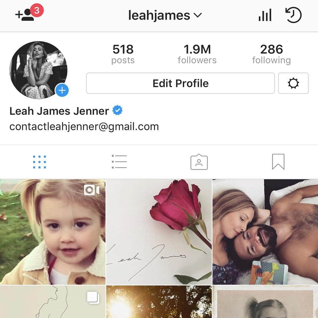 リア・ジェンナーのインスタグラム：「Find me at @leahjames 🌹」