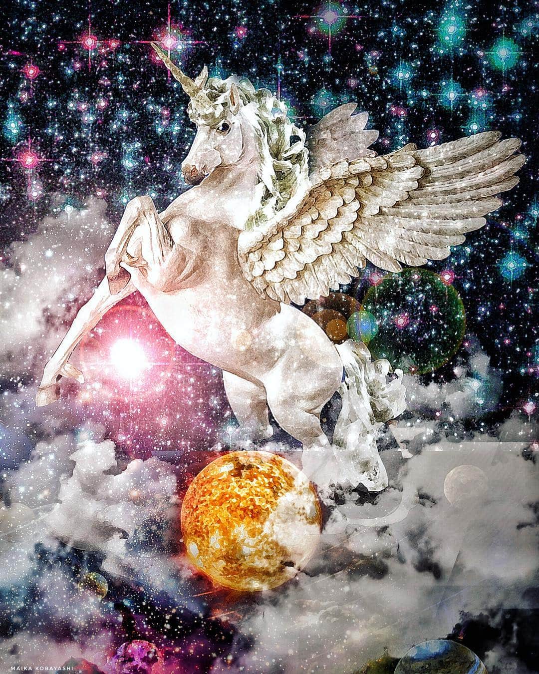 小林舞香さんのインスタグラム写真 - (小林舞香Instagram)「“Pegasus” . . http://maika-k.com Email: maika.k.muscovite@gmail.com . . #art #illustration #drawing #draw #angel #arte #love #acrylicpaint #fairytail #london #contemporaryart #contemporarypainting #fantasy #instaart #artsy #exhibition #earth #gallery #masterpiece #fairytale #creative #artwork #acrylic #acrylics #fairytail #artofdrawing #artworks #artist_center #Pegasus #moonlight #modernart @artsy @londonartfair @vanartgallery @themuseumofmodernart @coldplay @artnet @artnewsmag @theguideartists」12月13日 12時25分 - maikyarian