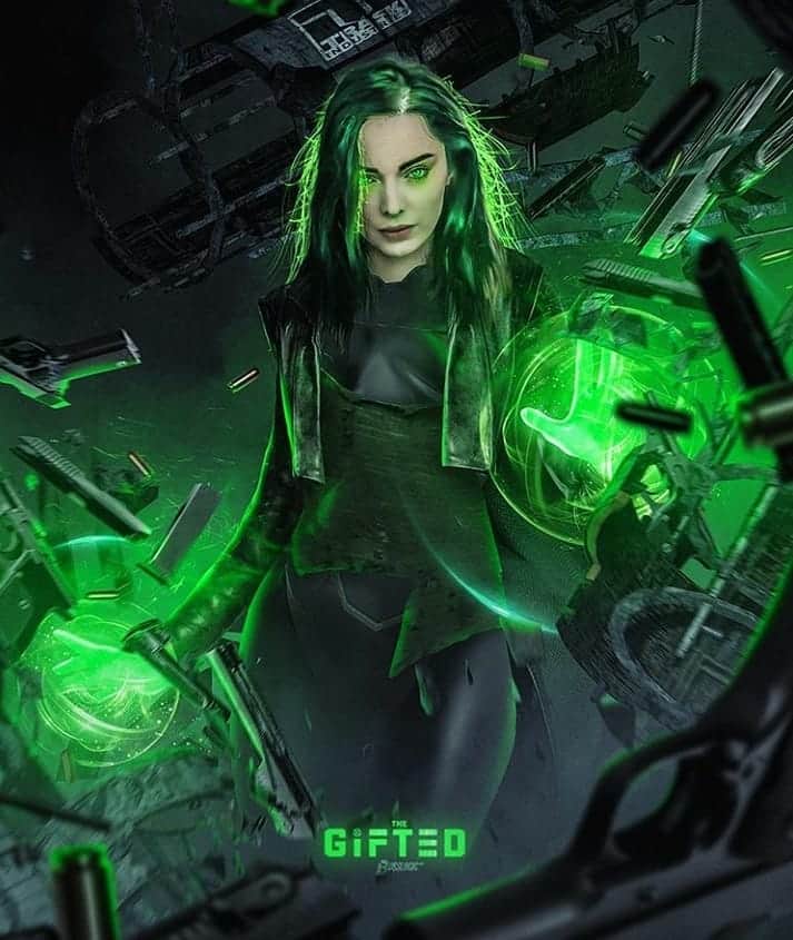 エマ・デュモンのインスタグラム：「Thank you @bosslogic for this awesome #Polaris edit! Yaaas 💚✖💚✖💚 #thegifted #mutantsunite #marvel #xmen」