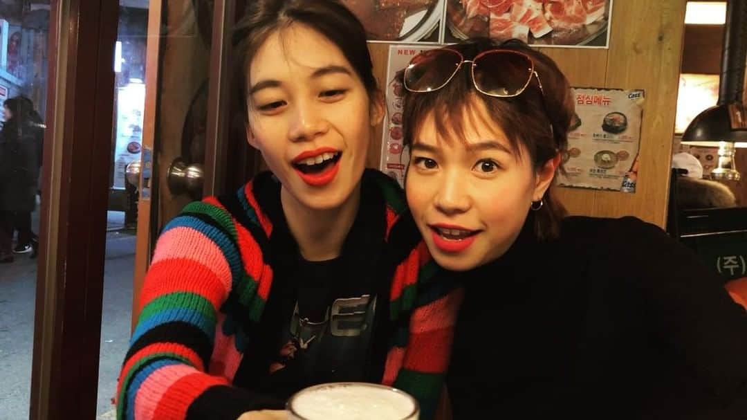 宮本彩菜のインスタグラム：「🍻む🇰🇷ぎ♓️しゅ💋 @cho_yabai_pisces #パイシーズ#あじあえんせい」