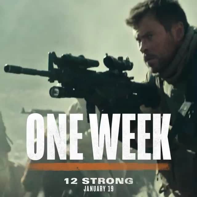 ジェリー・ブラッカイマーのインスタグラム：「#Repost @12strongmovie ・・・ 7,500 miles from home. 9 hours from help. 50,000 Taliban soldiers. #12StrongMovie hits theaters in ONE WEEK.」