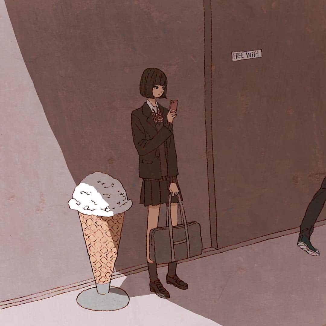 りなさんのインスタグラム写真 - (りなInstagram)「#イラスト#illustration #drawing#待ち合わせ」12月22日 23時33分 - rina1069