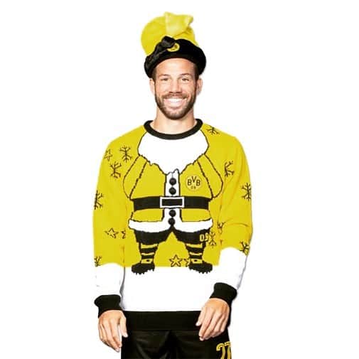 ゴンサロ・カストロのインスタグラム：「Frohe Weihnachten und allen nur das BESTE für 2018! Felices fiestas y próspero año nuevo a todos!! P.S.: der Pullover ist ausverkauft ;-) P.D.: el jersey esta agotado 😊👌👏 @bvb09 #weihnachten #navidad」