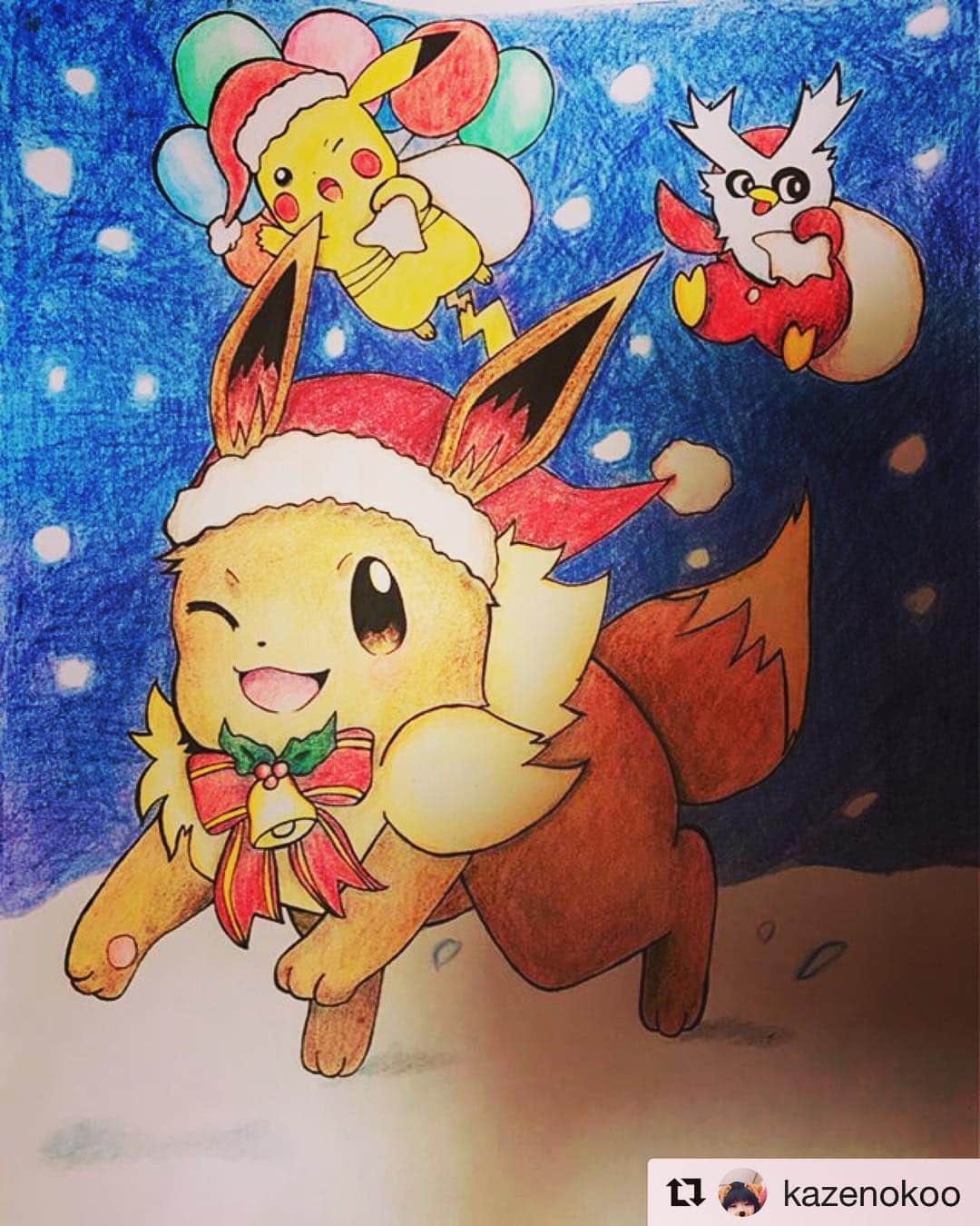 公式 プロジェクトイーブイさんのインスタグラム写真 公式 プロジェクトイーブイinstagram みんなの クリスマスイーブイ を紹介するよ 寒さを吹き飛ばして元気いっぱイーブイ みんなにプレゼントを届けにいくのかな Kazaneさん 投稿ありがとうご