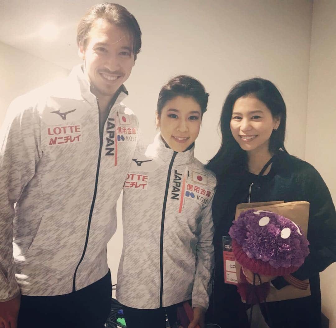 村元小月のインスタグラム：「Congratulations Kana and Chis, once again National Champions and making the Olympic team!!」
