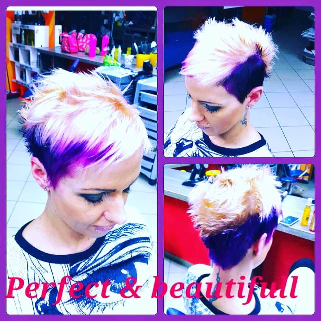 MERYのインスタグラム：「Multicolor #hairstyles #hair #haircolor #haircut #hairstylist #styling #work #menhairstyle #womenhairstyle #funtime」