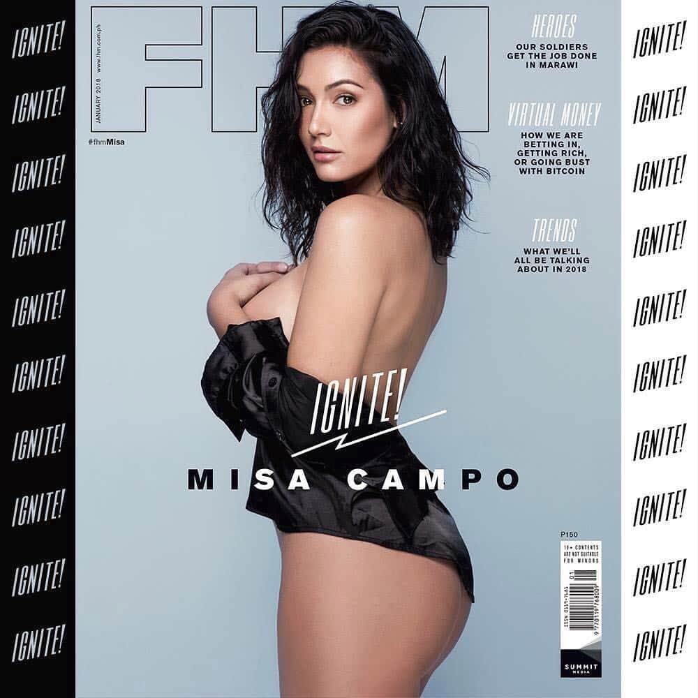 Misa Campoのインスタグラム：「What are all of your plans for New Year’s Eve? Looking for something to do and have no ideas! My favorite month of the year is about to start and I get to celebrate the beginning of 2018 with @fhmphilofficial !!! Please support your loyalist homie (me, duh) and check it out! Or don’t - but it would be a lot cooler if you did.」