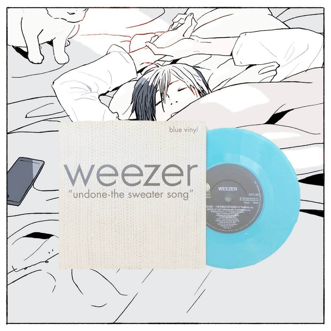 峯田和伸さんのインスタグラム写真 - (峯田和伸Instagram)「Undone - The Sweater Song / Weezer ('94)  #susanne #weezer #vinyl 2018年もすごく楽しみです☺」1月1日 2時42分 - mine_minet