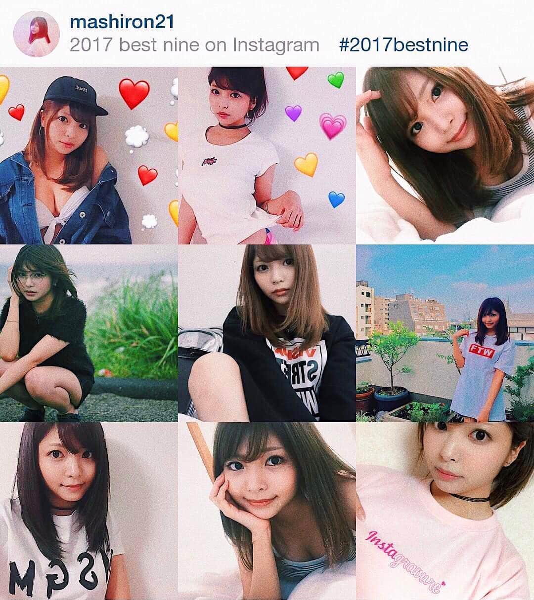 西谷麻糸呂さんのインスタグラム写真 - (西谷麻糸呂Instagram)「#2017bestnine ありがとう😌🌈 * #2018 #happynewyear #japan #japanese #girl #selfie #tokyo #photography」1月2日 17時56分 - mashiron21