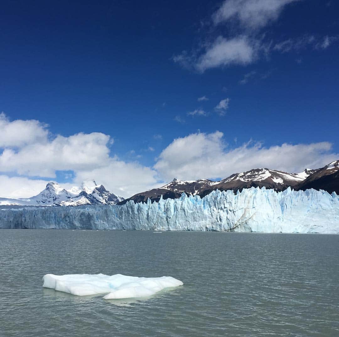 久保田智子のインスタグラム：「Spectacular view to start a new spectacular year! 2018の目標は氷河のように高く大きく。#patagonia #losglaciares #argentina  #パタゴニア #氷河」