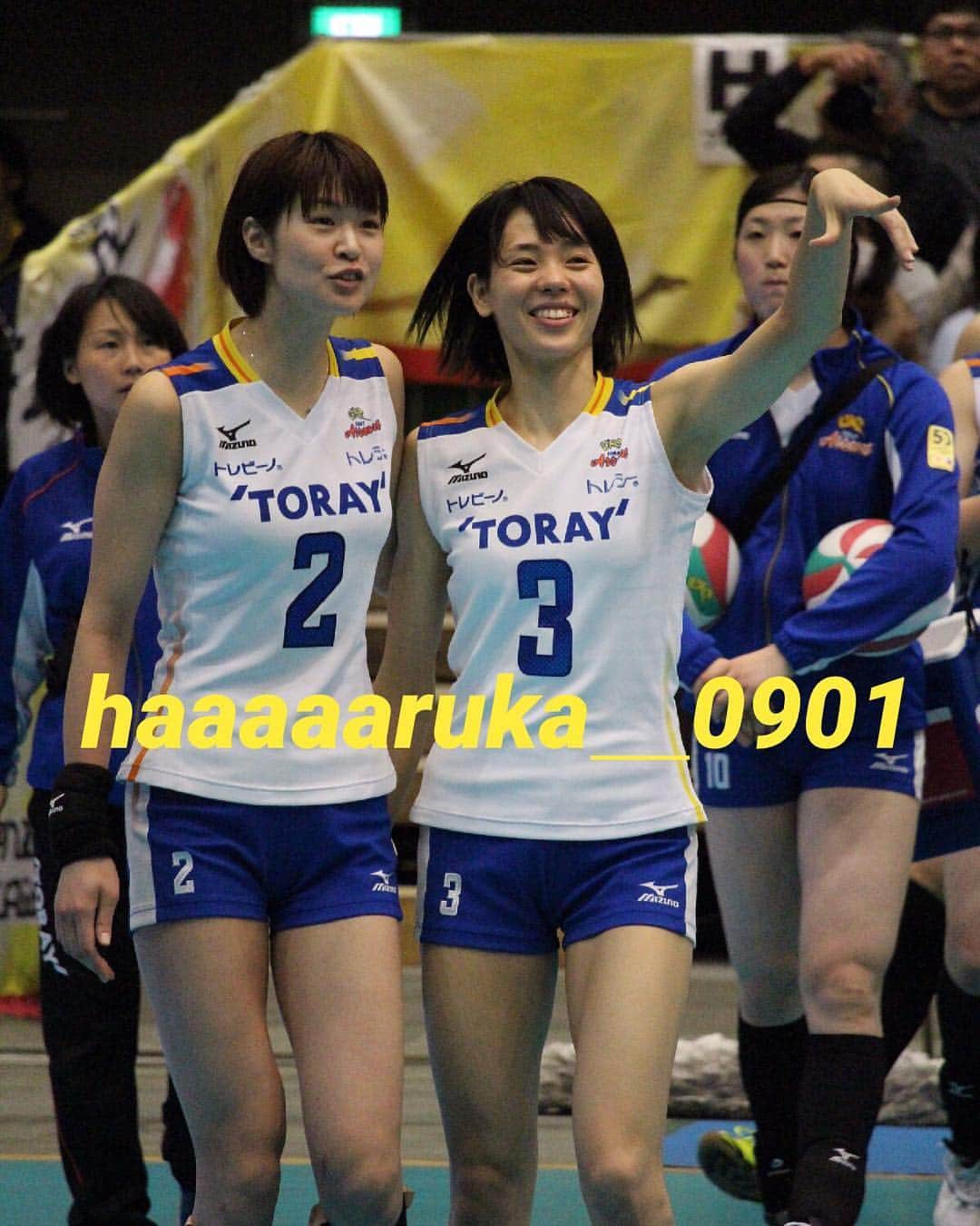 宮下遥のインスタグラム：「2017年3月5日 #東レアローズ #木村沙織 #さおりん #迫田さおり #リオ」