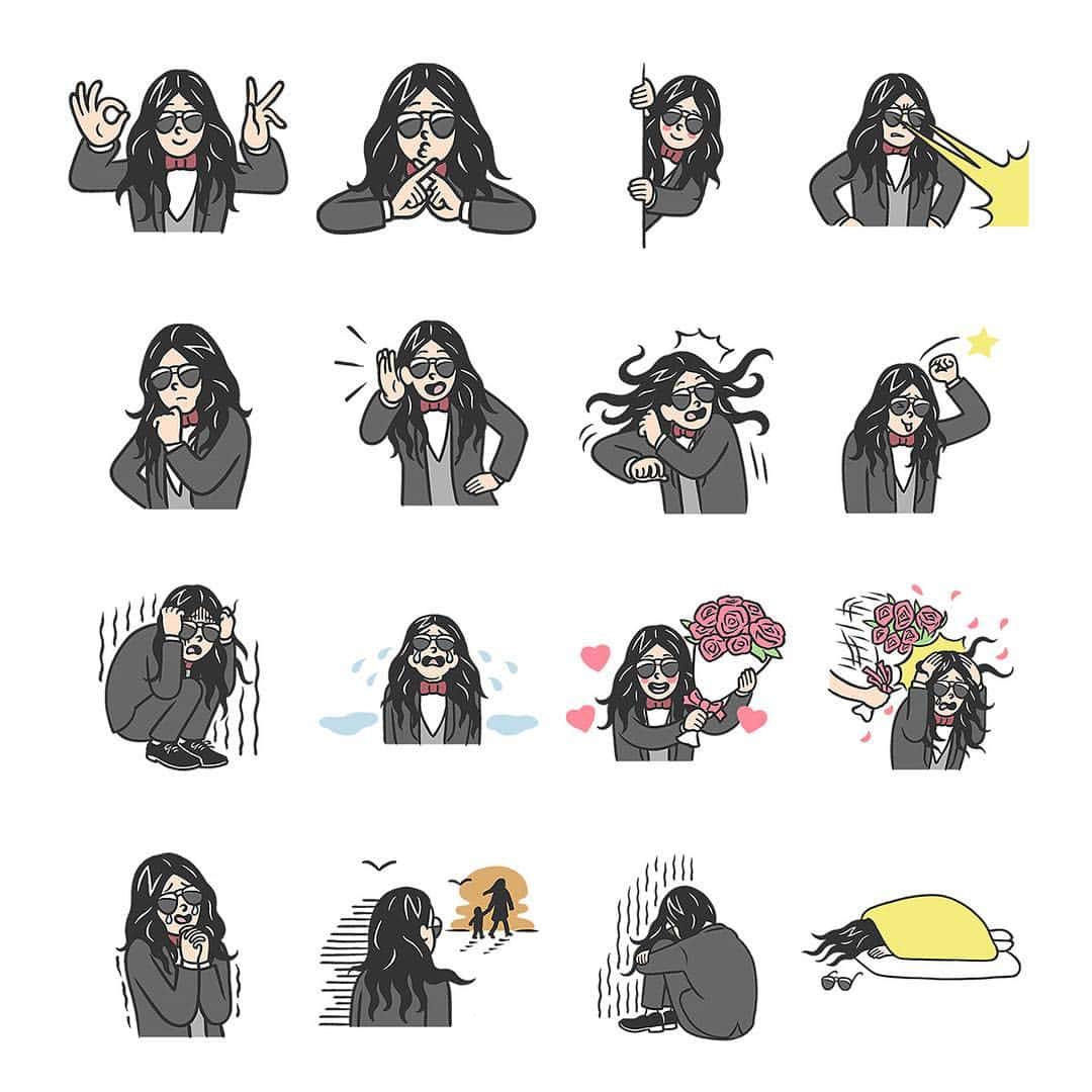 岡村優太のインスタグラム：「“ニセさん LINEスタンプ“ #ニセ明」