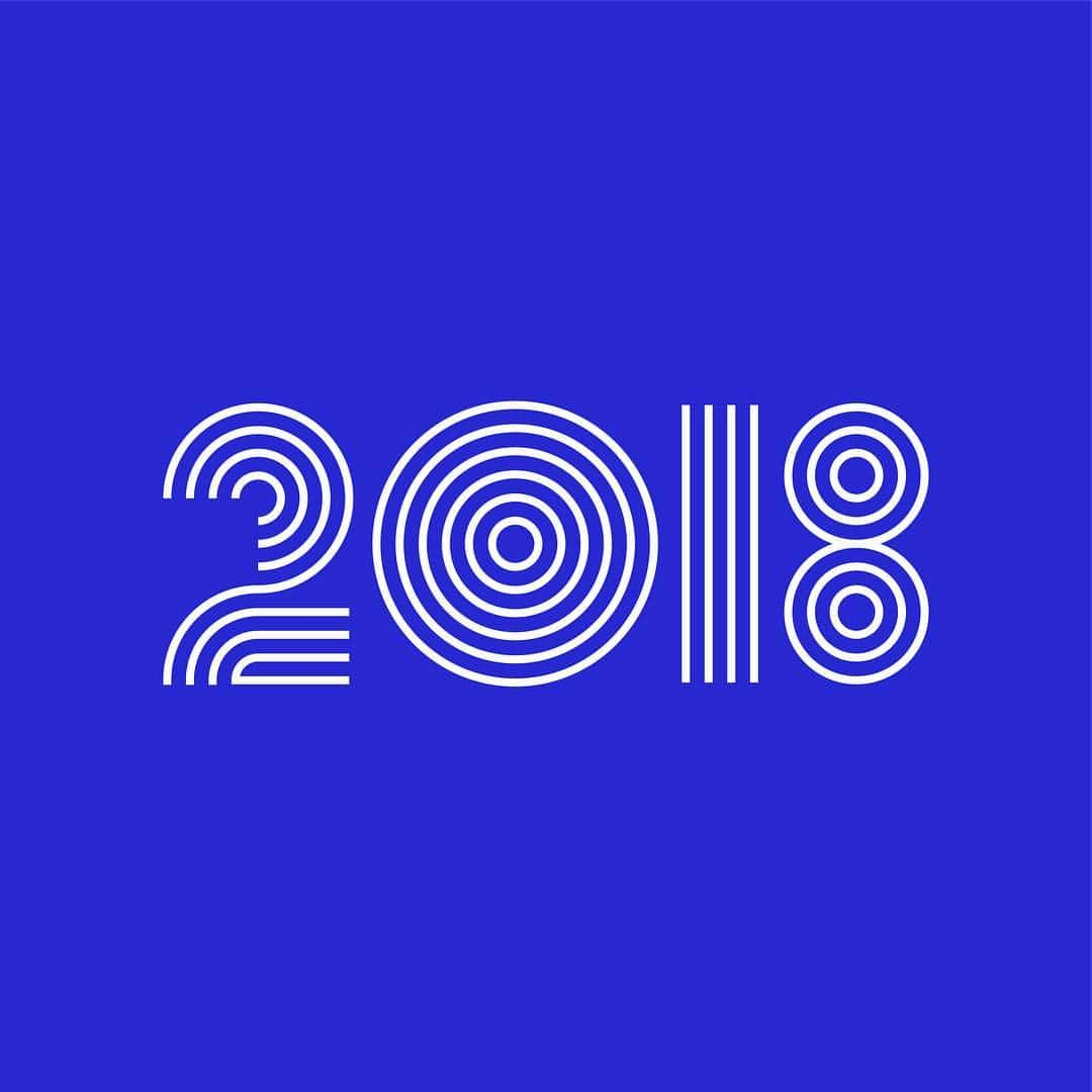 Nine Sixtyのインスタグラム：「Happy New Year. Let’s do this 👊🏻 #2018 #typography #happynewyear #typographydesign #graphicdesign」