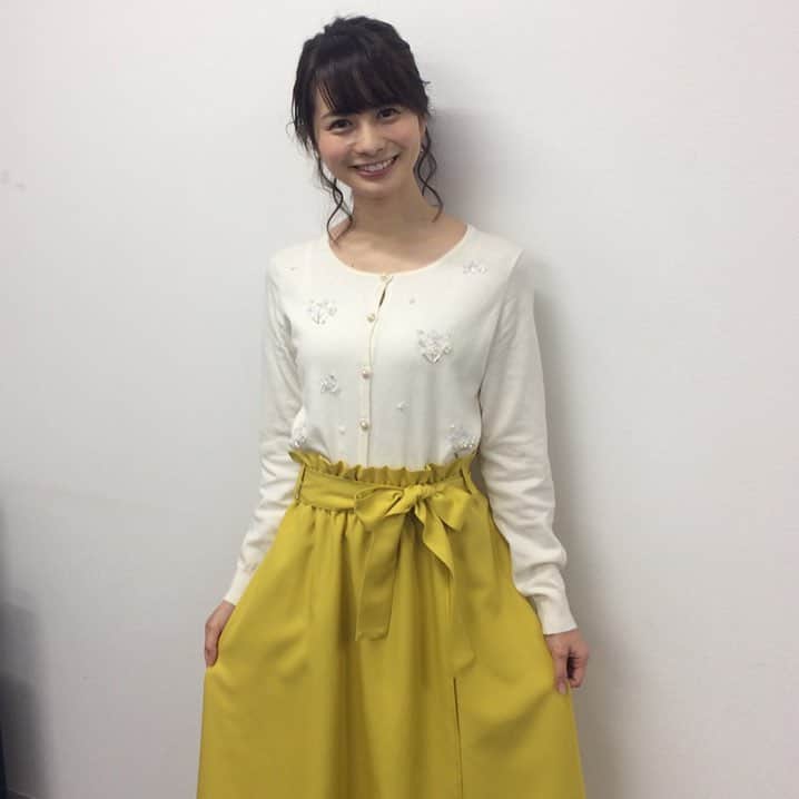 高見侑里さんのインスタグラム写真 - (高見侑里Instagram)「◡̈♥︎ そしてBS11の衣装は トップス…#PATTERNfiona スカート…#JILLbyJILLSTUART ピアス…#STARJEWELRY でした☺︎ #BS11 #衣装」1月6日 20時38分 - yuri_takami_official