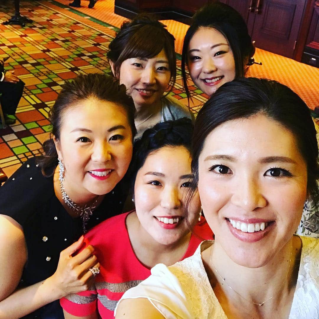 佐伯三貴のインスタグラム：「Wedding Party💍💍💍 #藤田さいき #斉藤愛璃 #比嘉真美子 #甲田良美 #佐伯三貴 #weddingparty」