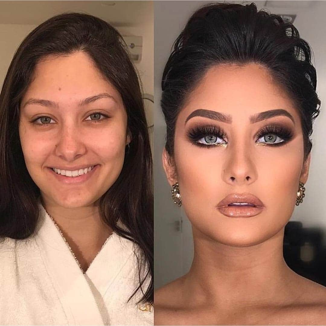 vegas_nayのインスタグラム：「Transformation Tuesday by @wallacemakeup beautiful Before and after 💋」
