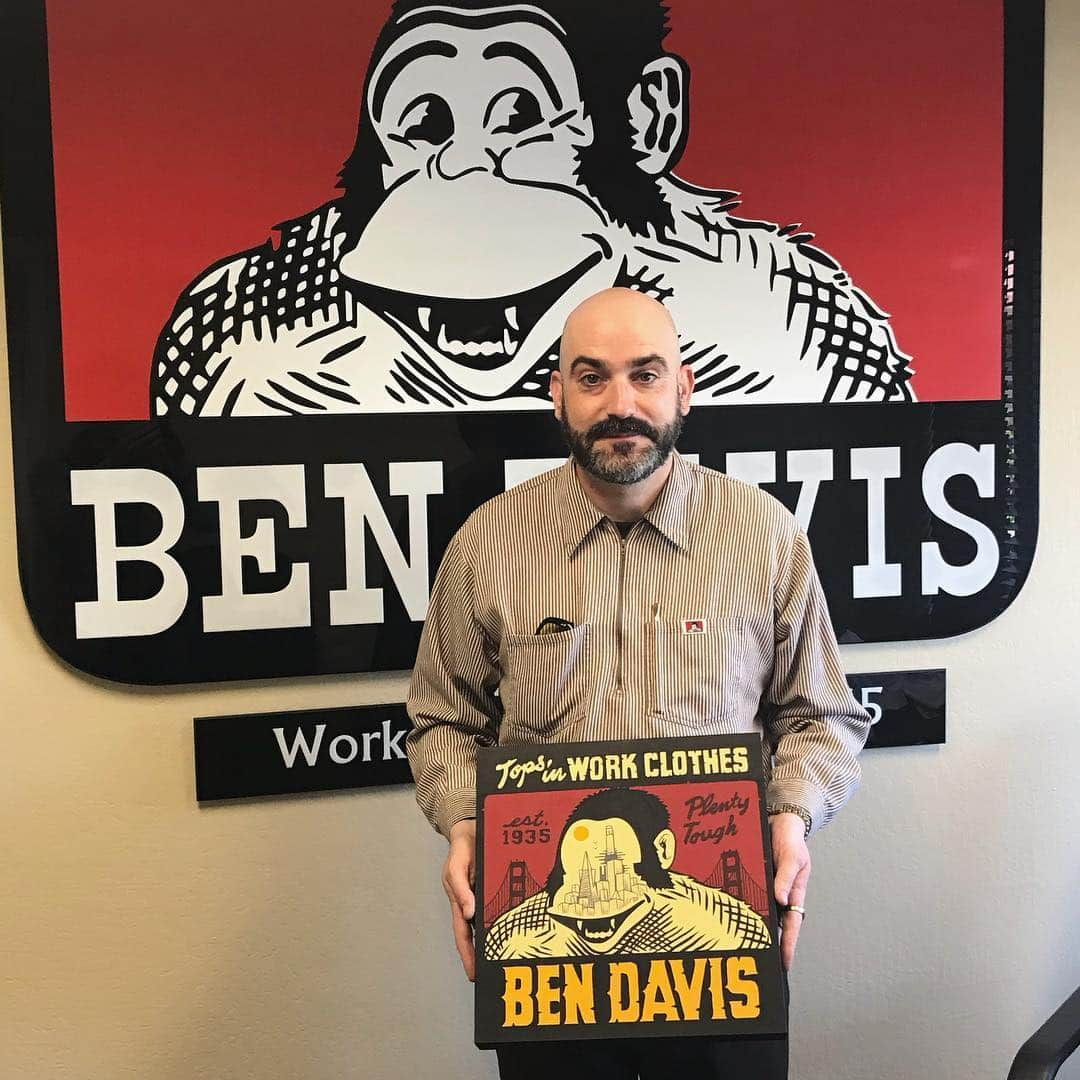 ベンデイビスのインスタグラム：「Thank you @mrjeremyfish!! This is going to hang front and center at @bendaviscompany hq. #bendavis #bendavisforpresident」