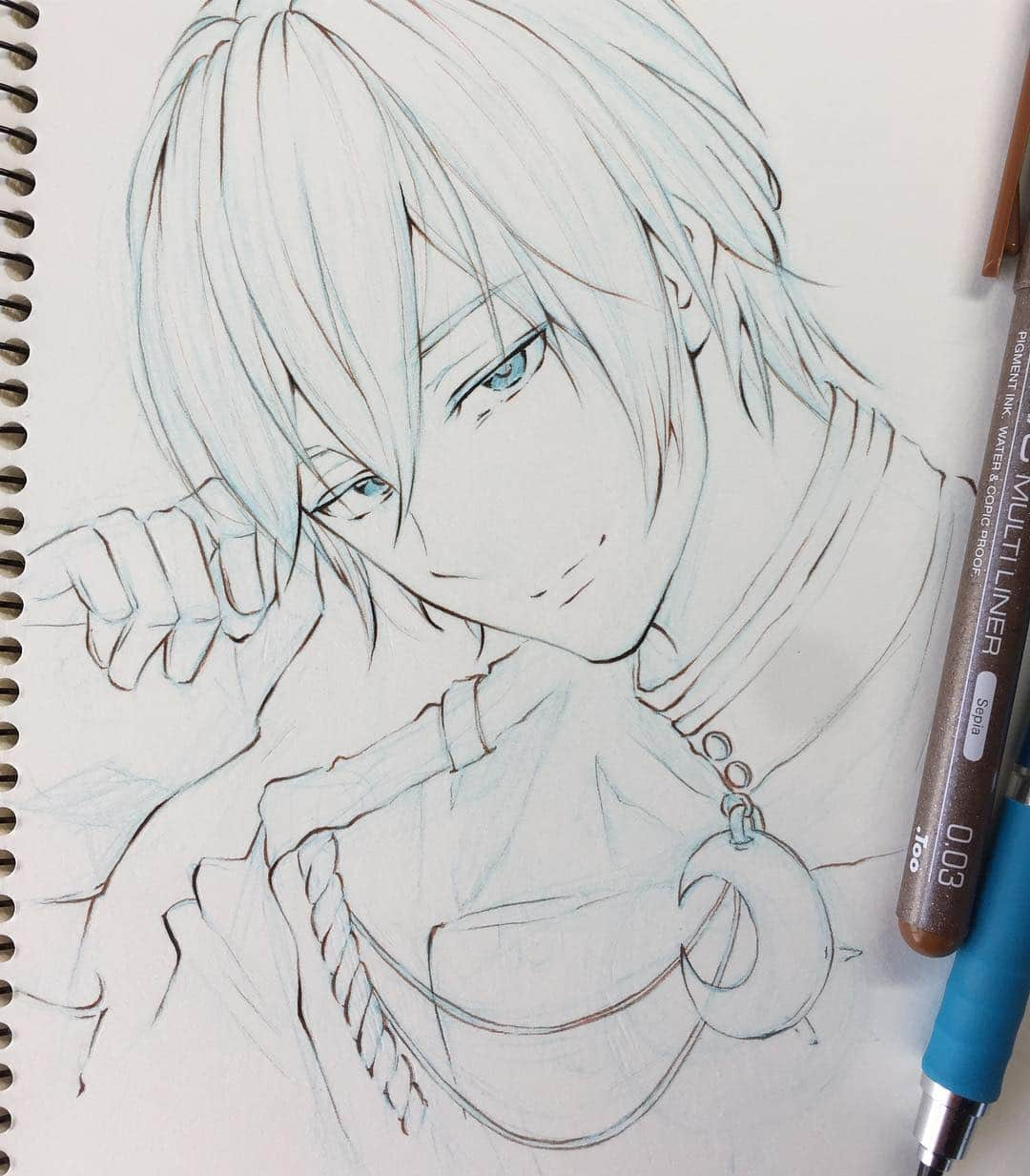 咲良りえさんのインスタグラム写真 - (咲良りえInstagram)「お久し振りです😊💦 なんだかイラストから離れてしまって。。描かなくなったら描かないのが当たり前になってしまってました。。。 てことで久々のイラスト❗️色々忘れてる🌀今少し色塗りしてるけど…んーーー😑💦 でも 完成したらまたお見せしますね〜😊 . #owarinoseraph #終わりのセラフ #柊深夜 #art #drawing #copic #illustration #doodling #sketch #anime #animeboy #animedrawing #animeart #manga #mangaboy #mangaart #mangadrawing #shoujomanga #comicart #漫画 #アニメ #コピック #イラスト」2月9日 16時59分 - rie.sakura0811