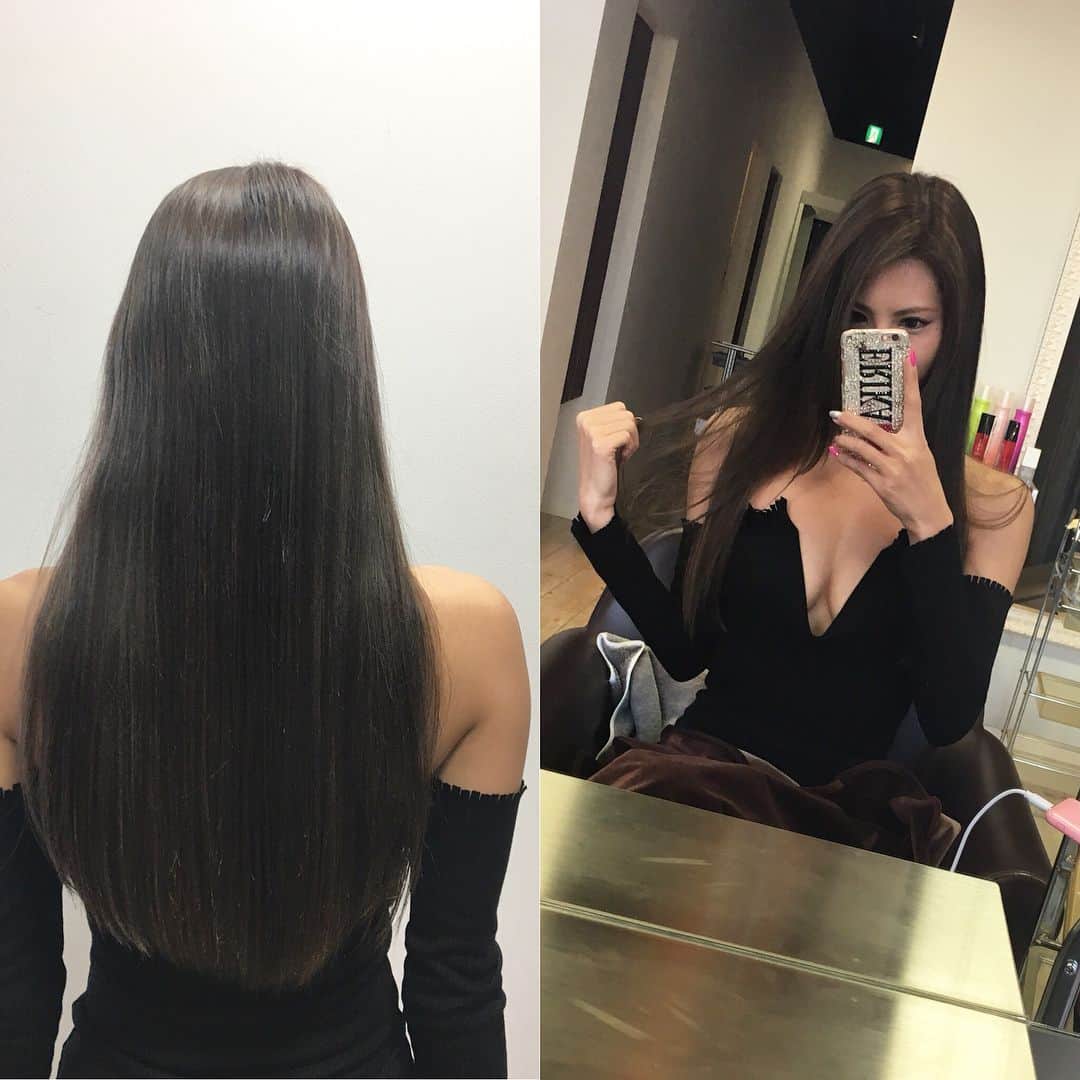 堀えりかさんのインスタグラム写真 - (堀えりかInstagram)「美容院のBefore(2枚目)after(1枚目)💇‍♀️💕 なったんと行って来たよー🙋  @shotaro_tange ありがとうございます🙌💕 . からの8軒のはしご酒🍻🍻🍻 .  #美容院 #トリートメント #カラー #外人風カラー #katoreya #はしご酒 #飲み歩き」2月9日 13時24分 - xerikax143