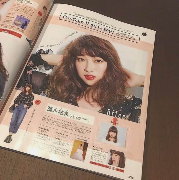 高木祐希のインスタグラム：「. 228ページ💄❤︎ #cancam」
