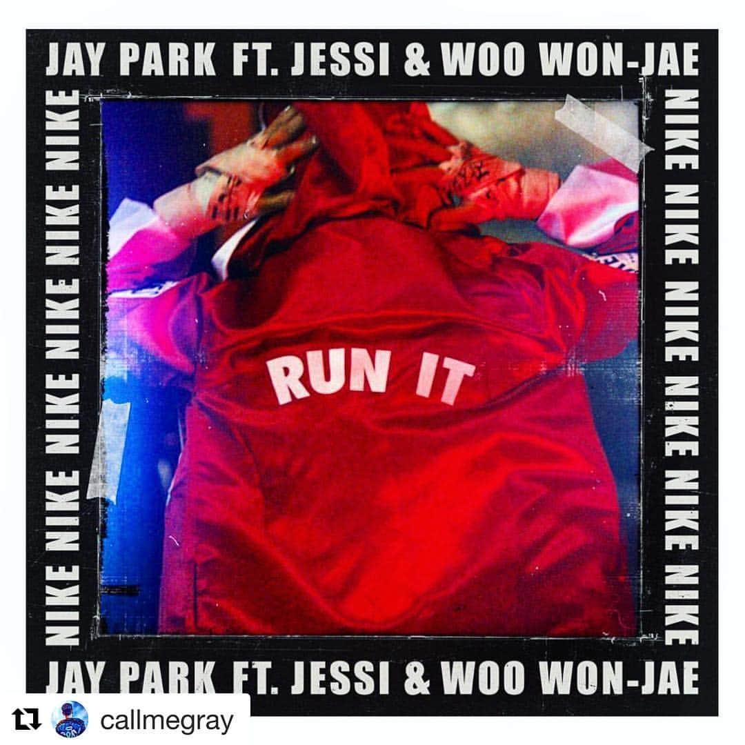 パク・ジェボムさんのインスタグラム写真 - (パク・ジェボムInstagram)「#Repost @callmegray with @get_repost ・・・ ✔️ @nike x @jparkitrighthere @jessicah_o  @munchinthepool 🔥🔥🔥온라인 음원사이트를 통해 ‘박재범 - RUN IT (ft. 우원재 & 제시) (prod.by GRAY)’ 이 발매되었습니다. #박재범 #우원재 #제시 #그레이 #JayPark #WooWonJae #Jessi #GRAY #AOMG #NIKE #RunIt」1月17日 15時52分 - jparkitrighthere