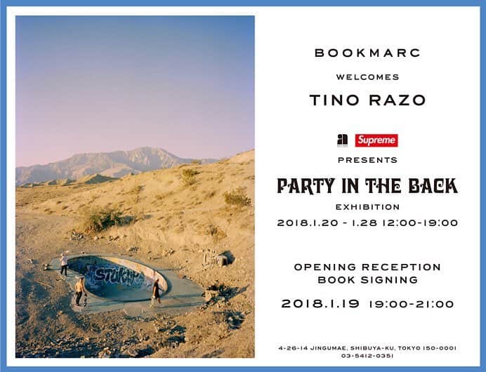 野村訓市さんのインスタグラム写真 - (野村訓市Instagram)「Come to check Tino Razo @tino_razo amazing photo book about pool skating in south California . From tomorrow for a week at Book Marc Harajuku ティノラゾによる南カリフォルニアのプールスケーティングの写真集のエキシビション、明日からブックマークで。本人も来日します。ゼヒ @supremenewyork」1月18日 22時53分 - kunichi_nomura