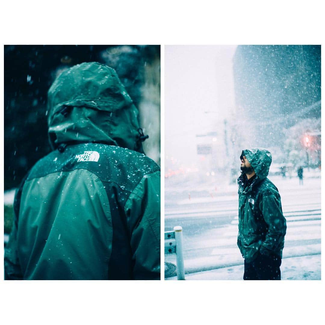 三瓶康友のインスタグラム：「A man in Tokyo, January 22, 2018. The North Face of the 90's. #Tokyo #Japan #TheNorthFace #Snow #Leica」