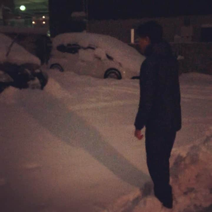 松下祐樹のインスタグラム：「雪が積もるとついついやっちゃうこと。  #雪 #ダイブ #基礎編 #応用編」