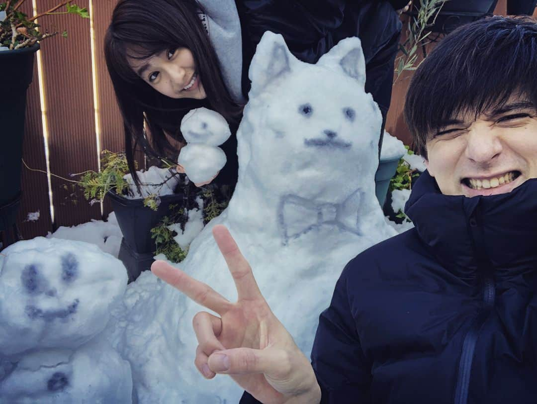 城田優さんのインスタグラム写真 - (城田優Instagram)「いぬだるまん🐶  #何百年かぶりに本気の雪遊び #たける先生にはネコと言われましたが #この子は正真正銘のワンコなんです #やっぱり僕の精神年齢は5歳 #青年だけど祐奈よりコドモです」1月24日 18時06分 - yu_shirota