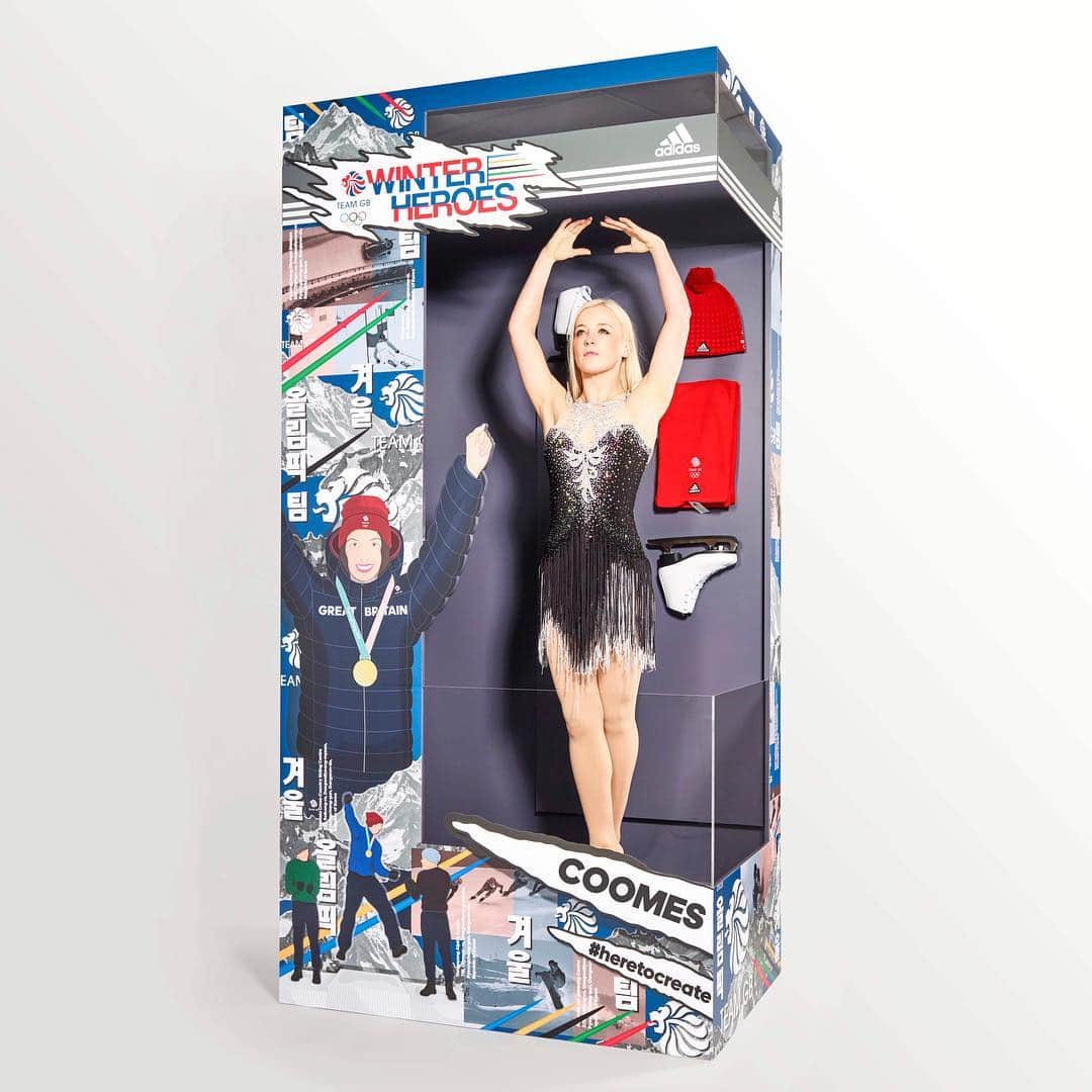 ペニー・クームズのインスタグラム：「So I always joke around about becoming a #figureskatingbarbie for competition but yesterday I actually got to be one for real!! Thanks #Adidas #TeamGB for my very own action figure shot!! @teamgb @feelingmathieucaron @adidas #wearethegreat #WeAreTheGreat #actionfigure #olympics #olympicjourney #pathtopyeongchang #pyeongchang2018 #photoshoot #doll #barbie #barbiedoll #ice #icedance #figureskating #olympicseason #itsme #lovemyjob #livingyourbestlife」