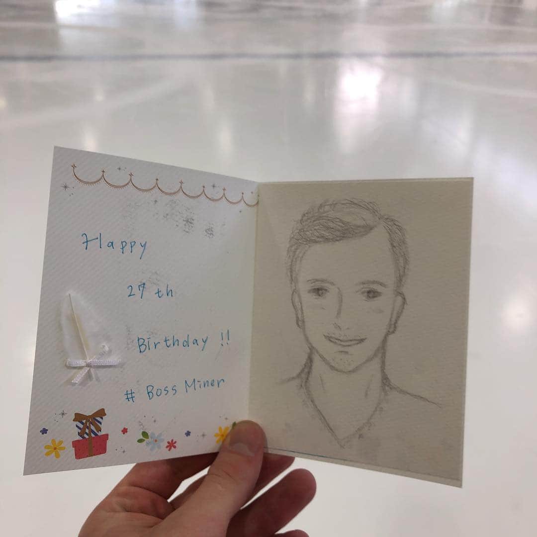 ロス・マイナーのインスタグラム：「Thank you Yuriko for the cool drawing and the birthday wishes!」