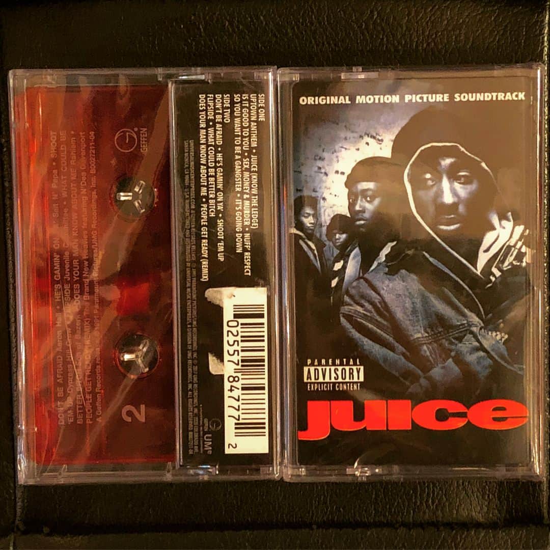 のインスタグラム：「カセットテープ🎧📼🔊 JUICE 🎥🎞 ORIGINAL MOTION PICTURE SOUNDTRACK  #juice #2pac #growaround」