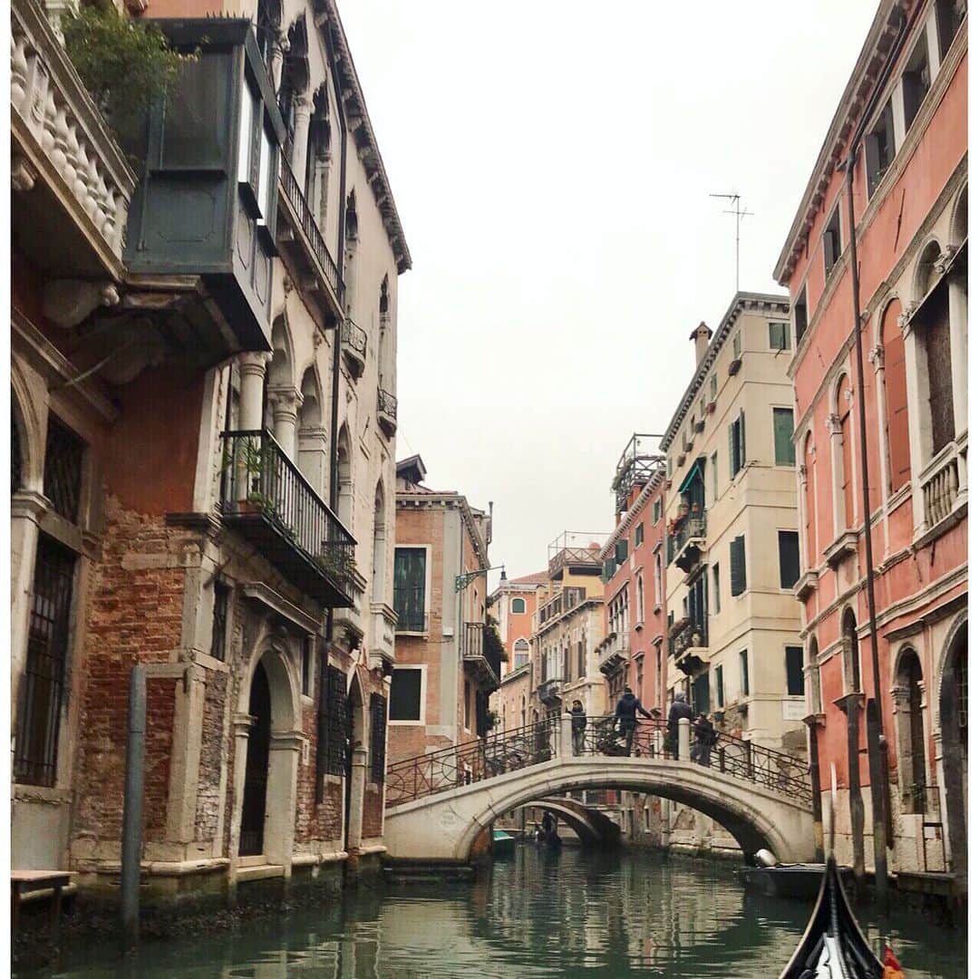 藤澤恵麻さんのインスタグラム写真 - (藤澤恵麻Instagram)「フィレンツェから列車で水の都ヴェネツィアへ  ゴンドラに乗って水路が入り組む美しい街並みを眺めると、異国の地にやって来た実感が湧きワクワクしました。  ディナーはシーフードを使ったお料理。 どれも本当に美味しくてパスタも堪能しました。  翌日は大雨に見舞われてしまいましたが、サンマルコ大聖堂を訪れ、お土産にヴェネツィアングラスも購入。  またお天気の良い時にもう一度訪れたいなぁ。  #恵麻 #ema #イタリアン #ヴェネツィア #ゴンドラ #シーフードパスタ #ヴェネツィアングラス #サンマルコ大聖堂 #大雨 #また訪れたい」1月25日 11時09分 - ema_fujisawa_official
