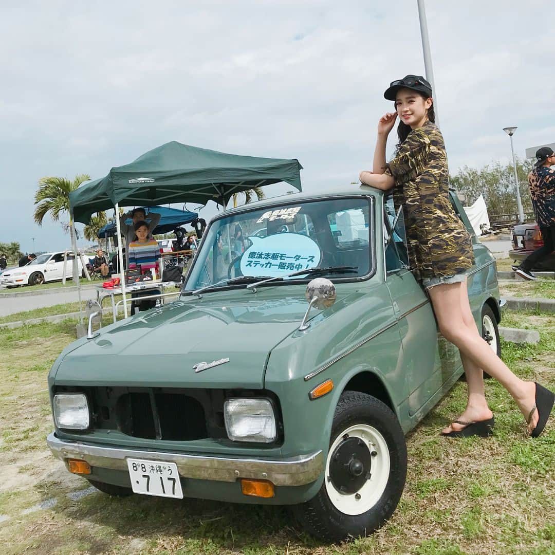 太田麻美さんのインスタグラム写真 - (太田麻美Instagram)「こちらの車は！メインMCのひーぷーさんが出展されていた車です🚙  今まで見た事のある車の中で1番小さくて可愛いかったです❣️ レトロな雰囲気が好みでした😆  トークショーで言ってましたがひーぷーさんinstagram始めたそうですよ😆👉 @hitoshi_maehira  #okinawacustomcarshow2018 #okinawa #okinawacustomcarshow #car #沖縄カスタムカーショー #沖縄カスタムカーショー2018 #ひーぷー #癒汰志駆 #癒汰志駆モータース」1月28日 23時28分 - asami0523