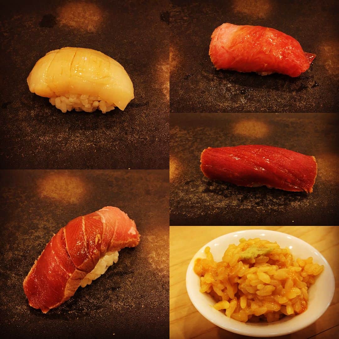 大野篤史のインスタグラム：「初めて食す… 熟成さん… 旨い… 😋😋😋 #鮨處やまだ#熟成寿司#また行きたい#ご馳走さまでした」