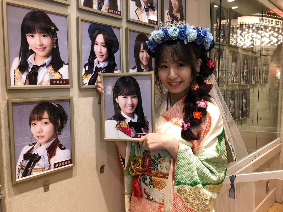 高寺沙菜のインスタグラム：「卒業公演ありがとう😊💓 四年半ほんとにたくさんの人に助けてもらって、甘やかしてもらった四年半👶🏻😊 辛いことなんて忘れました。 楽しいことしかなかった😊💕 名古屋にきて良かったと心から言えます😊 みんなのおかげです🐻💓 SKE48チームE高寺沙菜」