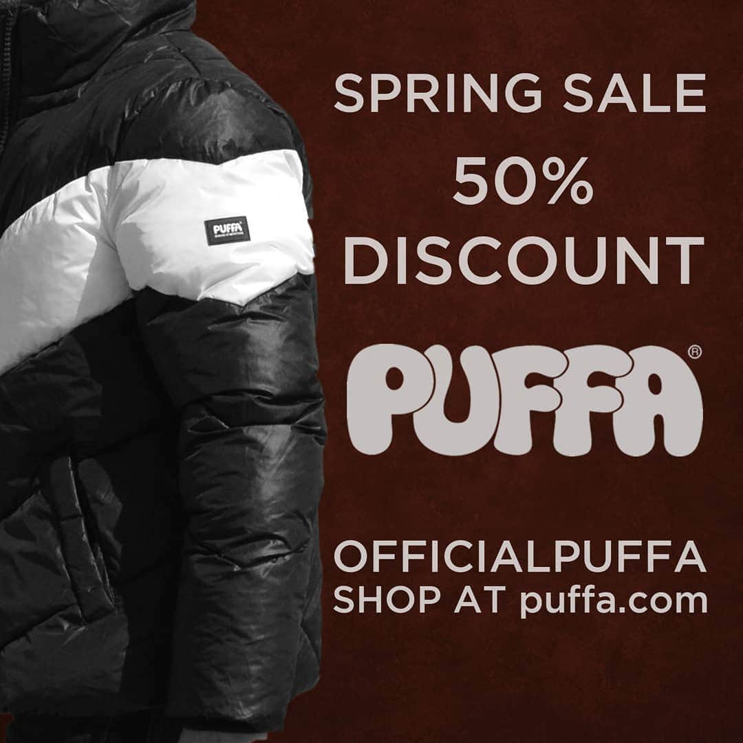 パッファのインスタグラム：「Our Spring sale starts now.. Head over to puffa.com」