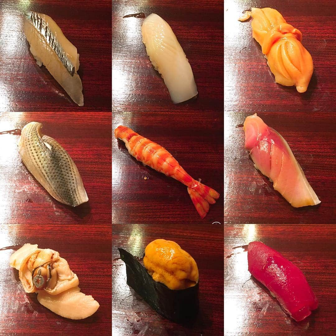 竹内由恵さんのインスタグラム写真 - (竹内由恵Instagram)「先日お寿司を食べに行きました。美味しい。。こうやって並べると宝石みたいですね(〃ω〃) #寿司#やっぱりトロが好き」2月1日 11時34分 - yoshie0takeuchi