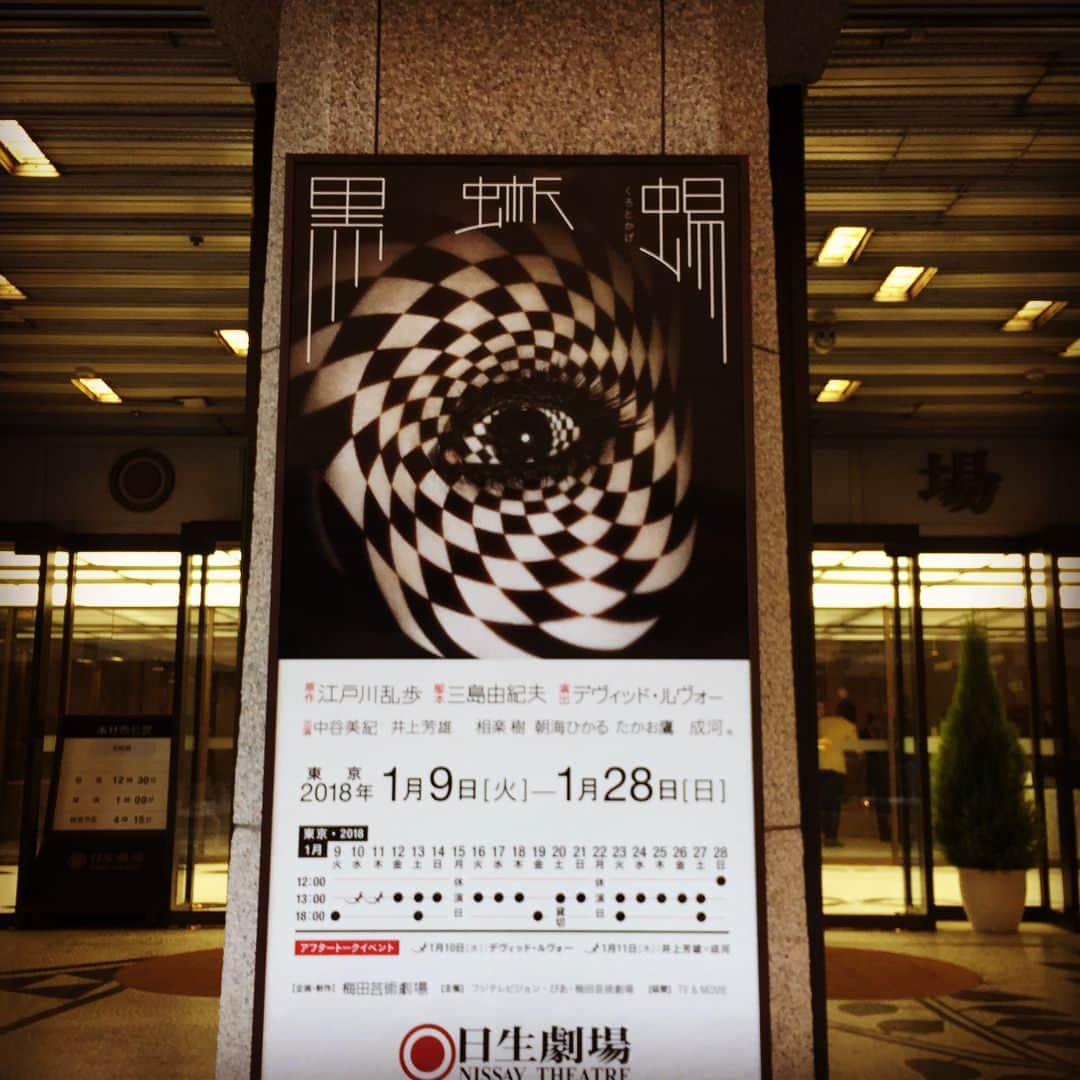のインスタグラム：「2018.1.9〜1.28  日生劇場 『黒蜥蜴』  耽美な世界観 三島由紀夫の独特で綺麗な台詞廻し デヴィッド・ルヴォーのグロテスク・ビューティー 中谷美紀の美しさに圧巻  #黒蜥蜴  #中谷美紀  #井上芳雄  #成河  #朝海ひかる #江戸川乱歩  #三島由紀夫  #デヴィッドルヴォー」