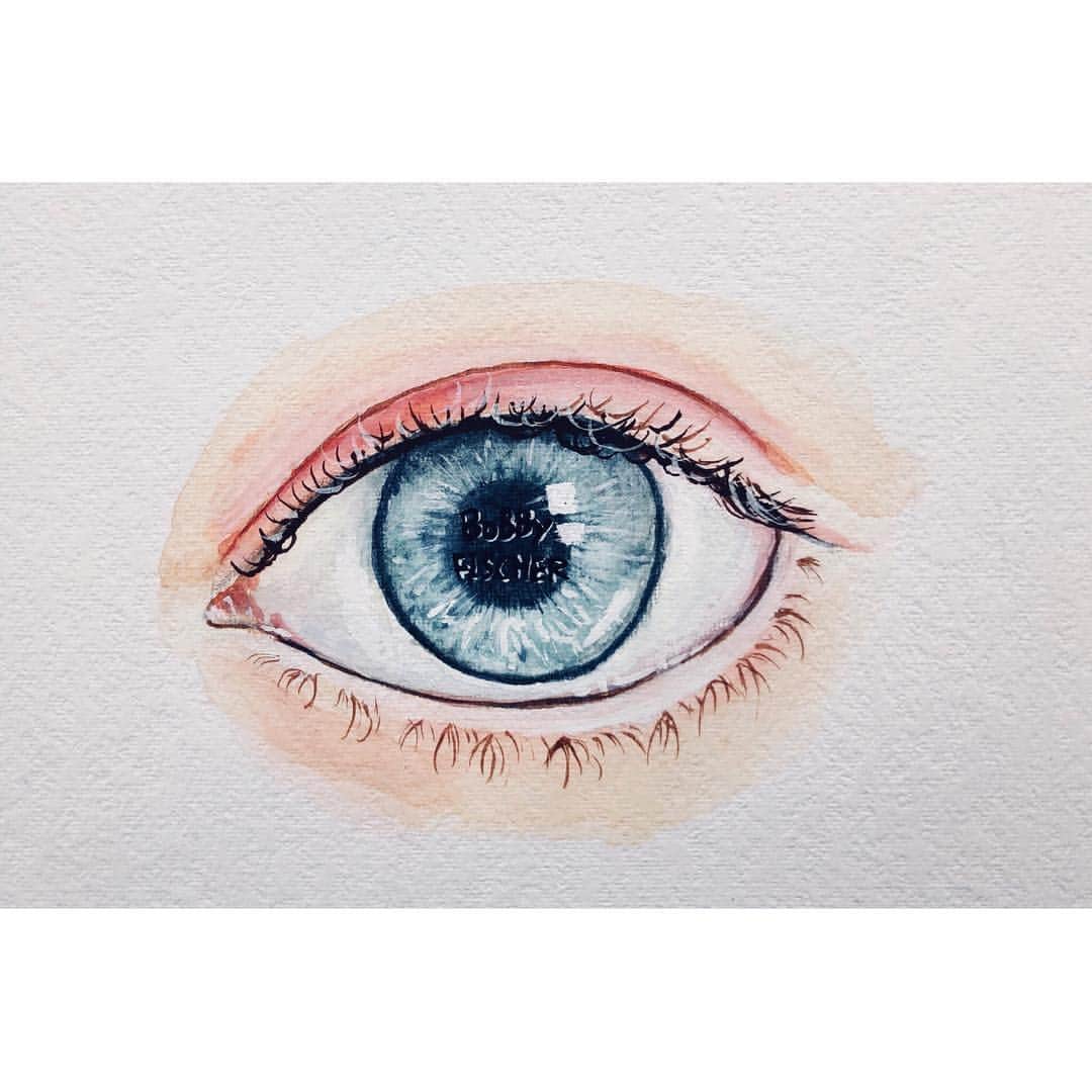 奈緒さんのインスタグラム写真 - (奈緒Instagram)「. その目が綺麗すぎました。 #シネマイラスト #ボビーフィッシャーを探して」2月4日 16時01分 - naonoenikki