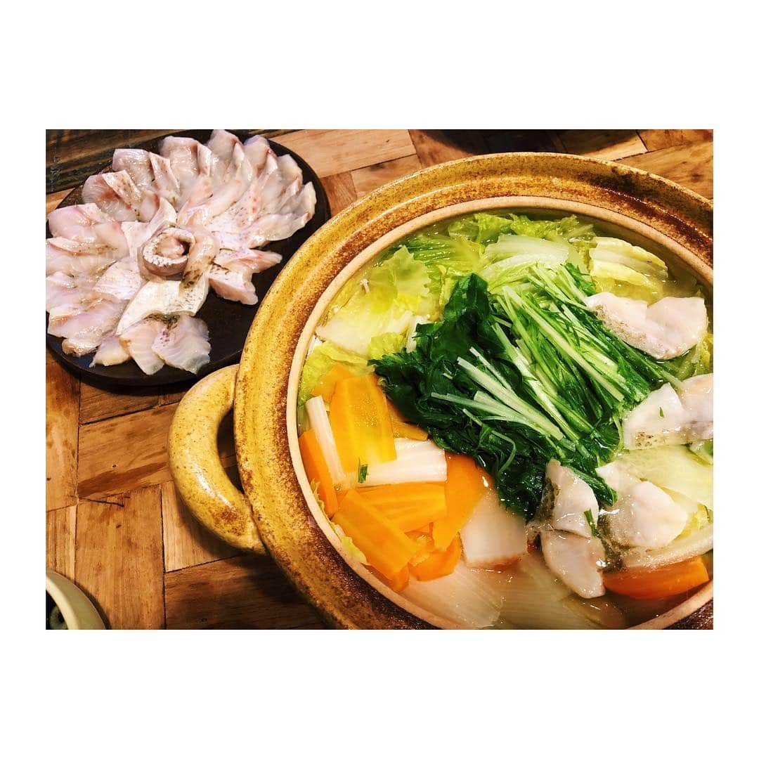 高畑充希さんのインスタグラム写真 - (高畑充希Instagram)「昨夜の我が家は ノドグロしゃぶしゃぶ。🐟 むっはー 脂が溶け出て、 お野菜にしみしみ。 たまらんたまらん」2月5日 12時33分 - mitsuki_takahata